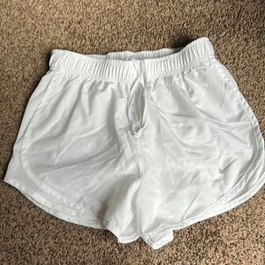 Dri-fit white Nike shorts